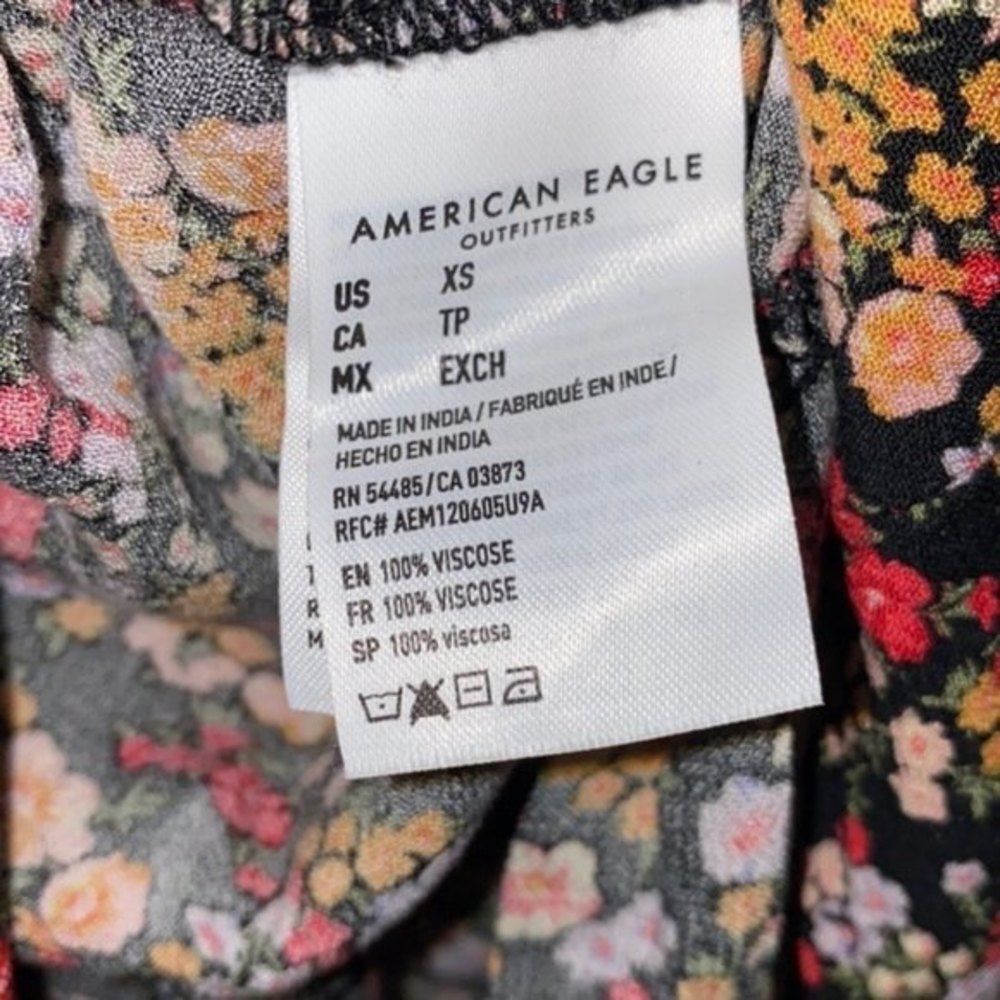 American Eagle Long Sleeve Babydoll Dress Sz XS - Picture 7 of 9
